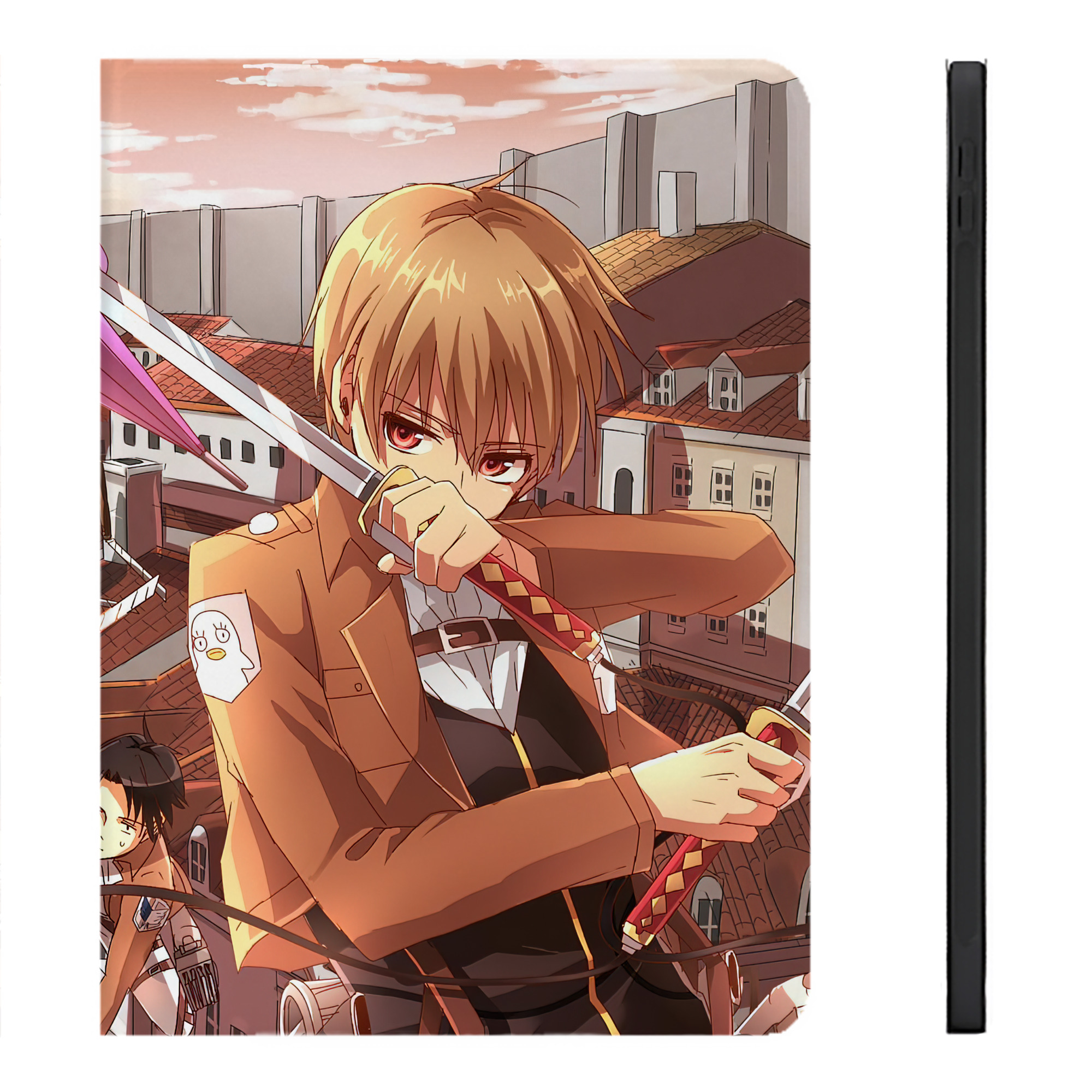 （画像用） 進撃の巨人 Attack on Titan IPadケース ペンホルダー付き ブックスタイルデザイン